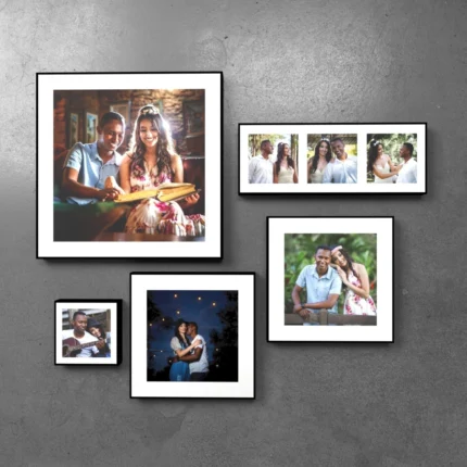 COMPOSIÇÃO AMARÍLIS - 5 WOOD BOX - MOLDURA FILET - PERSONALIZADO